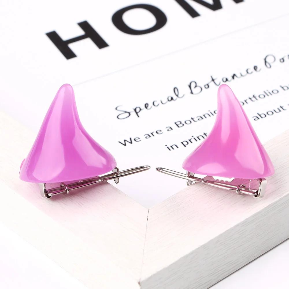 Halloween Hair Accessories Clip 1 Pair Small Demon OX Horn Hairpins Gothic Party Cosplay Costume Pin Hairpins Costume Horn