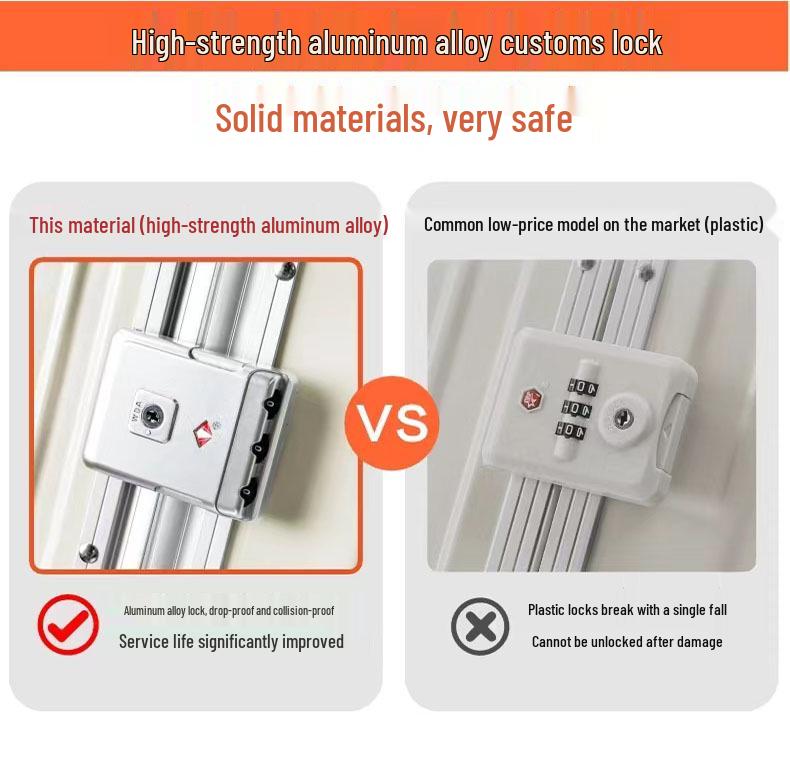 20-Inch Aluminum Frame Business Trolley Case with Universal Wheels and Combination Lock