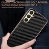 AZNS For Samsung Galaxy A57 5G Case Electroplating Carbon Fiber Texture PU + TPU Phone Cover
