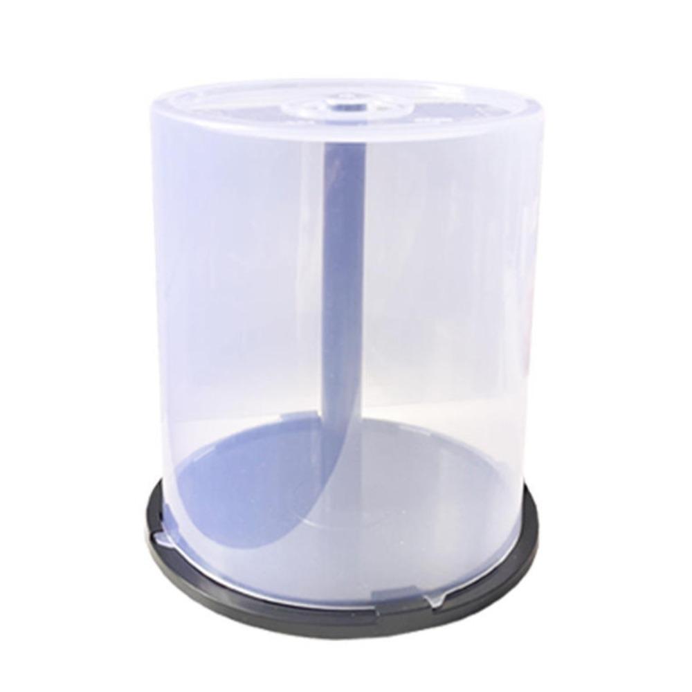 Clear Plastic DVD Storage Bucket Stackable Disc Organizer Portable CD Storage Bucket  Home