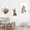 Koala, králík, veverka, slon, plátno, plakát pro dětský pokoj, nástěnný obrázek, tisk zvířat, plátno, malba, severský dětský pokoj