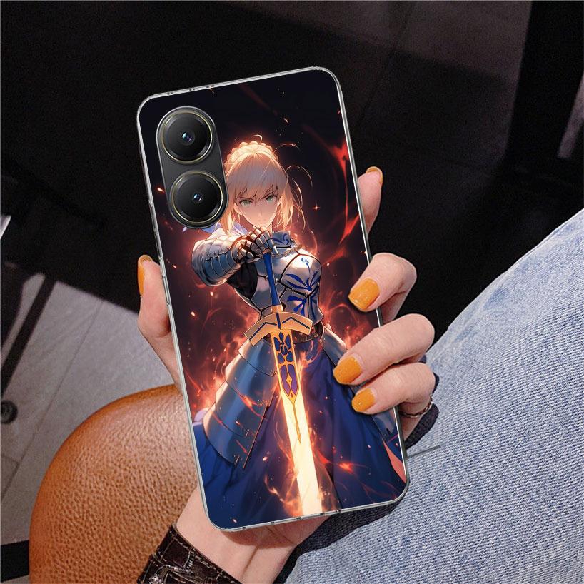 Fate Zero Stay Night Saber Phone Case For Xiaomi Poco X7 X6 X5 Pro F7 Ultra Redmi 15C 15 13C 13 12C 12 10 10A 10C 9 9A 9C 9T Cov