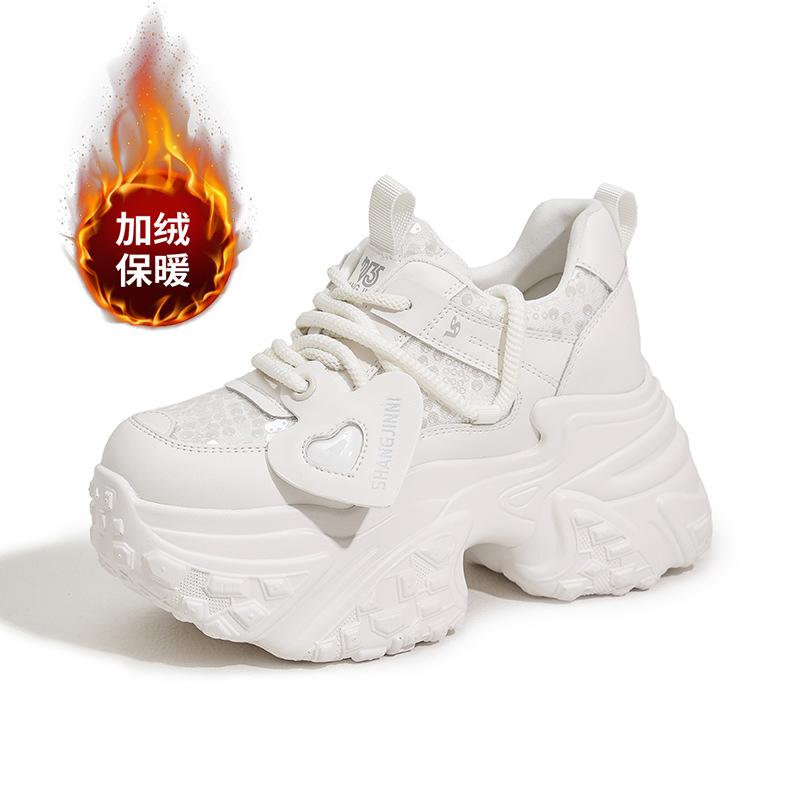 Platform Dad Shoes Women's Spring 2025 New Fashion Versatile Mesh Sports Casual Shoes 10cm Height-increasing Women's Shoes