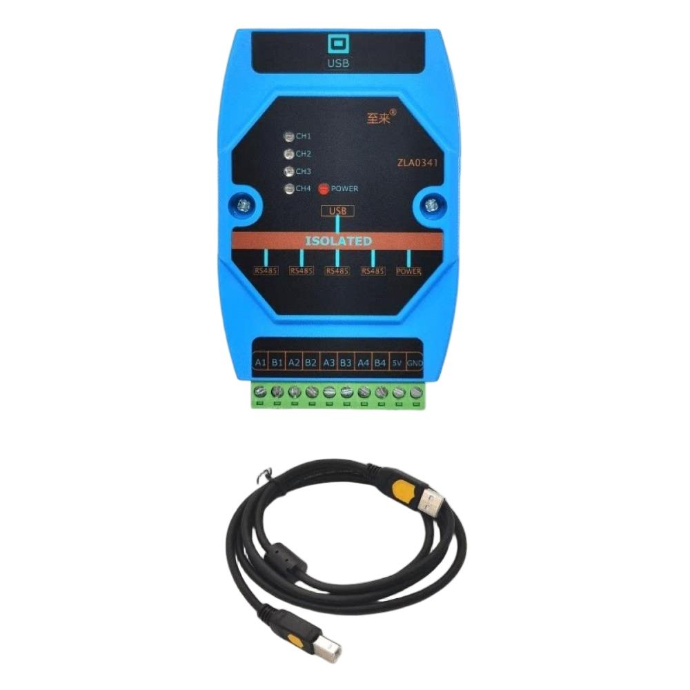 1/4CH Industrial USB To RS485 Converter Isolated & Non-Isolated RS485 Serial Port TVS Light-ning USB To 485 Communication Module