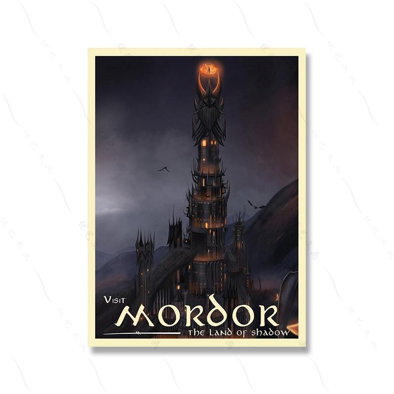 

Фільм Плакат Настінний Друк Ретро Подорож Абстрактне Полотно Вінтаж Плівка Середзем я Пейзаж Картина Толкієна Дитяча кімната Домашній декор 30x40cm No Framed