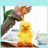 Small Yellow Duck Plush Toy With Cute Cartoon Design For Kids And Bag Decorations