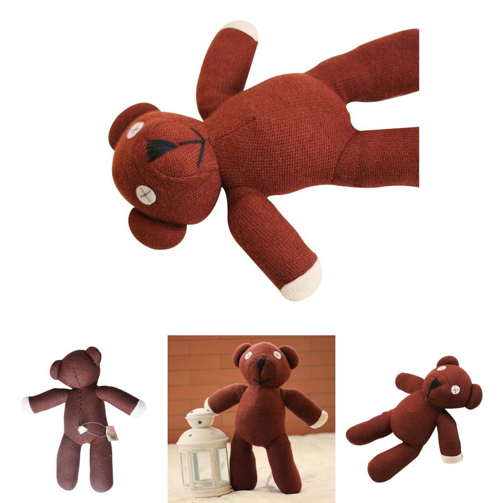 Mr Bean Teddy Plush Doll Brown 23cm Soft Stuffed Figure For Kids Gift And Novelty
