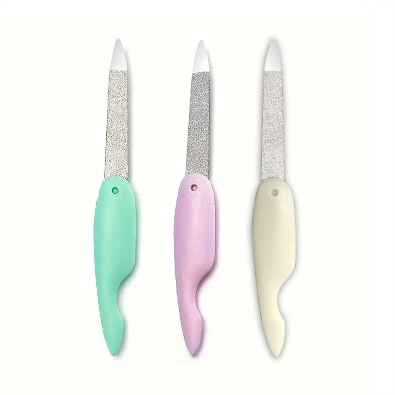 1/3Pcs Folding Nail File Metal Stainless Steel Fold Manicure Tool Double Sided And Files Nails Easily For Men And Women