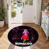 Cristiano Ronaldo Round Area Rug Perfect for Outdoor Dining Room Kitchen Bedrooms Antislip Round Carpet Anime Office Decor Perfect Gift for Women Men