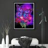 5D Diy Diamond Painting Pink Butterfly Cross Stitch Set Full Diamond Embroidery Mosaic Art Picture of Rhinestones Decor Gift