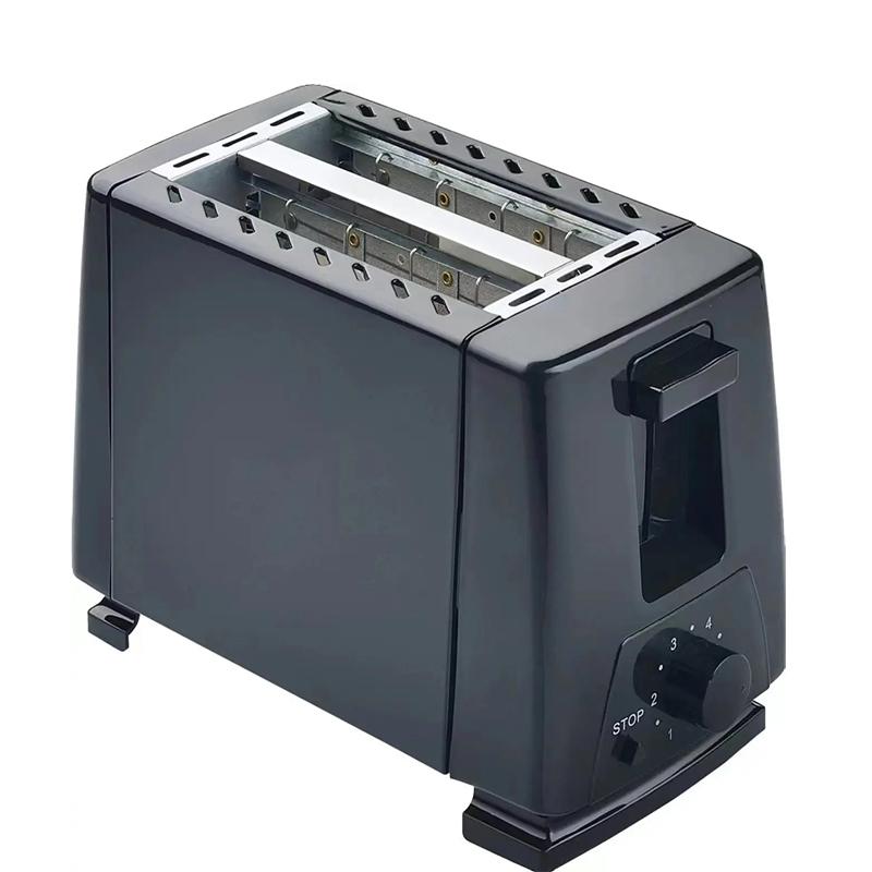 

Хлебопечка 1 шт., для домашнего использования, из нержавеющей стали, автоматическая, широкая, двухслотовая, для приготовления тостов, сэндвичей, тостов, пончиков, завтраков чёрный