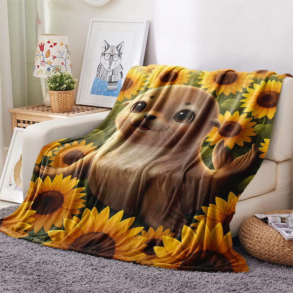 1 Manta de Franela con Estampado de Dibujos Animados, Alta Calidad, Cómoda para Todas las Estaciones, Decoración del Hogar, Calidez y Confort, Perfecta para Regalo de Navidad o Cumpleaños