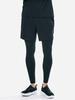 BARREL Men Essentials Cropped-Length Leggings Shorts Black (B5Smwlp102Blk)