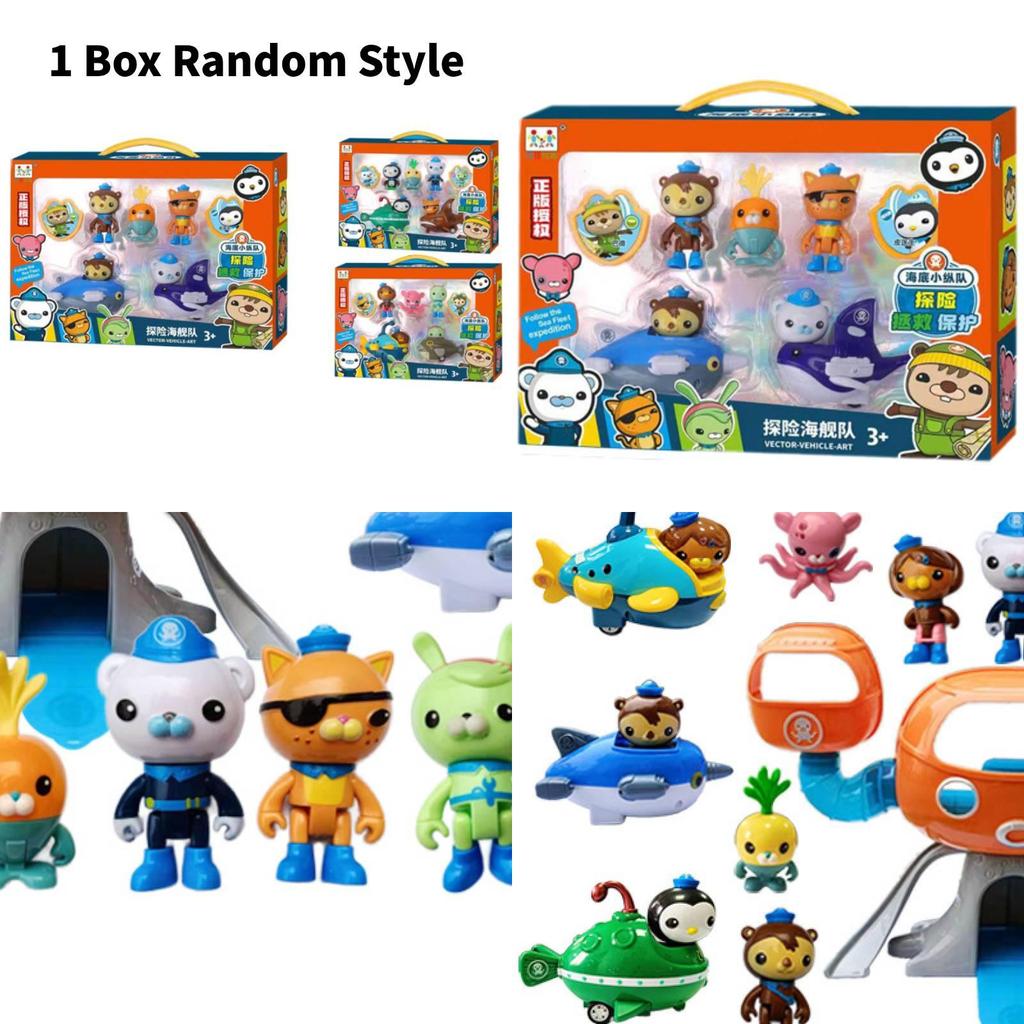 Authentic Octonauts Captain Barnacles Peso Kwazii Plush Figurines Boys Gift Set