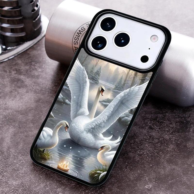 Beautiful White Swan Bird Phone Case For iPhone 17 16 15 14 13 12 11 Pro Max Plus 17Air Soft Silicone Cover
