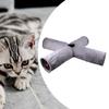 Cat Tunnel Collapsible 4 Way Tunnel Ball Kitty Tunnel Pet Toys Peek Hole Toy Gray