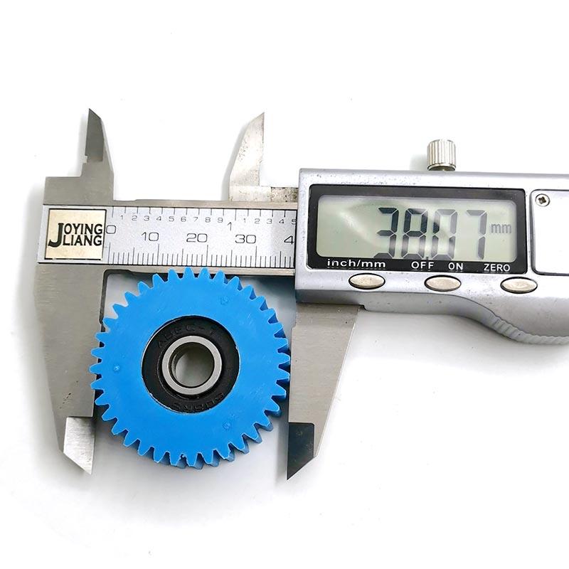 36T Black 608RS Bearing Electric Vehicle Motor Gear OD=38mm Durable Nylon Pinions Blue White Color