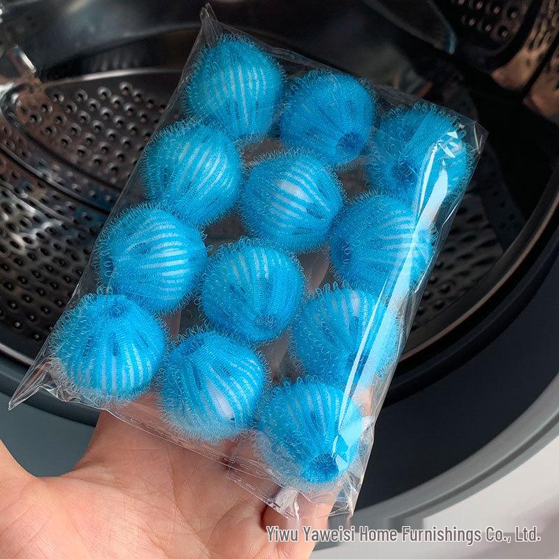 12-Pack 35mm Large Nylon Anti-Tangle & Anti-Knot Washing Balls for Stain Removal