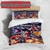 3-teiliges Bettbezug-Set (1 * Bettbezug + 2 * Kissenbezug, ohne Kern), Benutzerdefinierter Name Dragon Ball Z Muster Bettwäscheset, Heim Schlafzimmer Dekor Geschenk