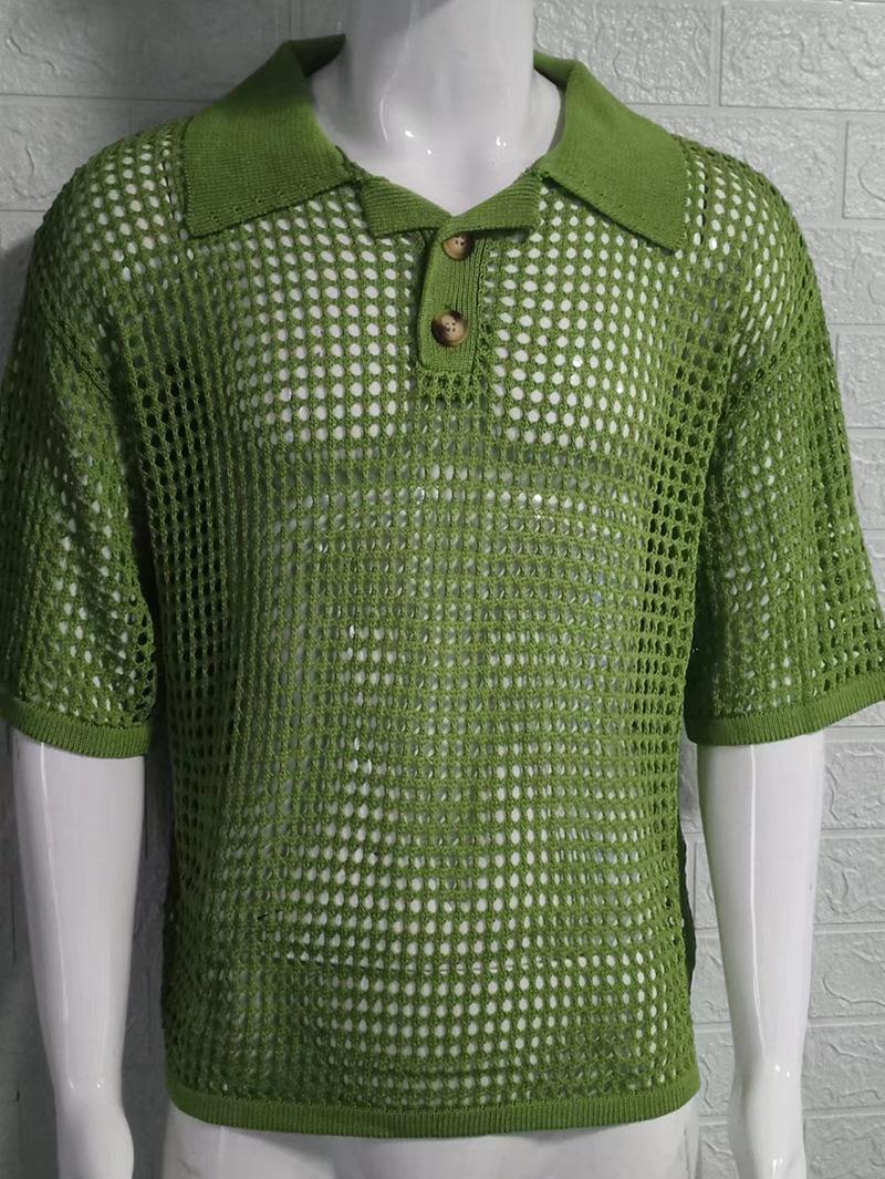 

Модный вязаный свитер оверсайз свободного кроя с кружевным воротником XXXL зелёный