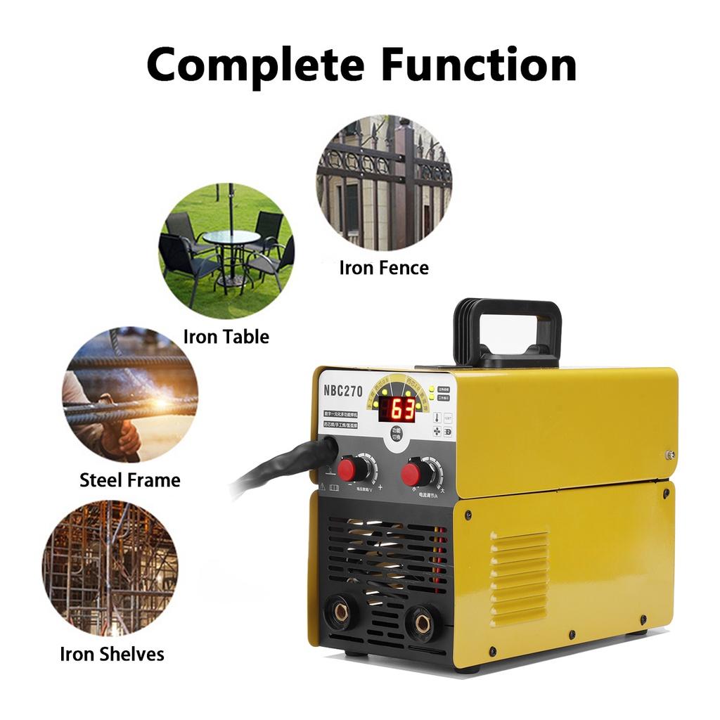 3 In 1  Mig Welding Machine Semi-Automatic Inverter Tig Argon Arc Gas-Less Mig Welder Synergy MIG ARC TIG Welder 31.5*15.5*23cm