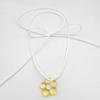 Sweet Glass Flower Pendant Necklace Fashion Statement Choker Neck Chain Simple Cord Collar Necklace Party Jewelry