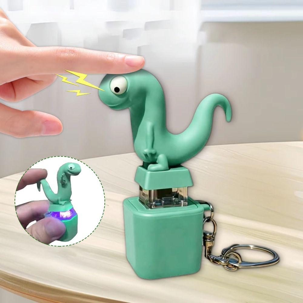 With LED Lizard Voice Key Ring Colorful Lights Lizard Sounds Pendant  Kids Toy