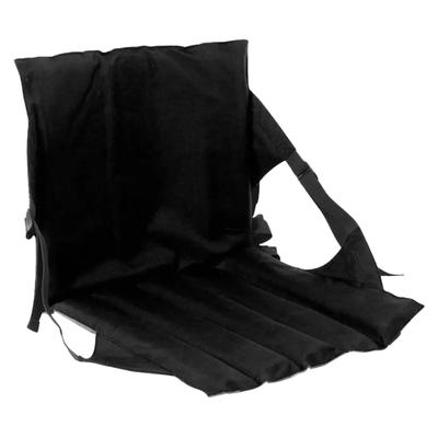 PLEAVIT Stadionkissen Sitz, Tragbarer Outdoor-Sitz/Freizeitdecke, 1-Sitzer, Schwarz