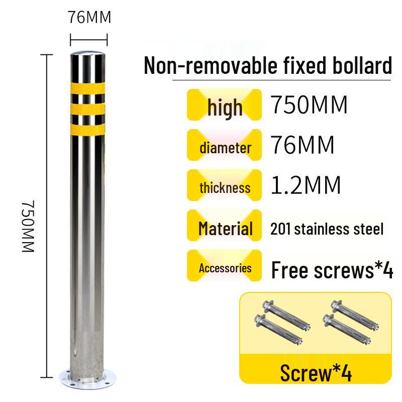 Reflective Steel Anti-Collision Parking Post with Lock