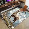 1PC Mountain Goat Flowers Non-Slip Floor Carpet Compatible for Office&Living Room&Bedroom&Dining Room - Flat-Weave Machine-W250