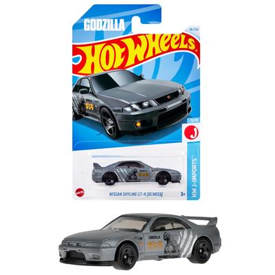 Základné auto Hot Wheels Nissan Skyline Mini autíčko 3 roky staré a vyššie šedé HXR26 GT-R (BCNR33)