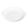 Western Style Double-Ear Pure White Ceramic Plates - Abalone & Steamed Fish Safe, Home & Microwave Oven Friendly
