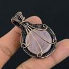 Rose Quartz Jewelry, 999 Copper Wire Wrapped Pendant Handmade Gemstone Jewelry, Gifts For Wife Brand New Pendant