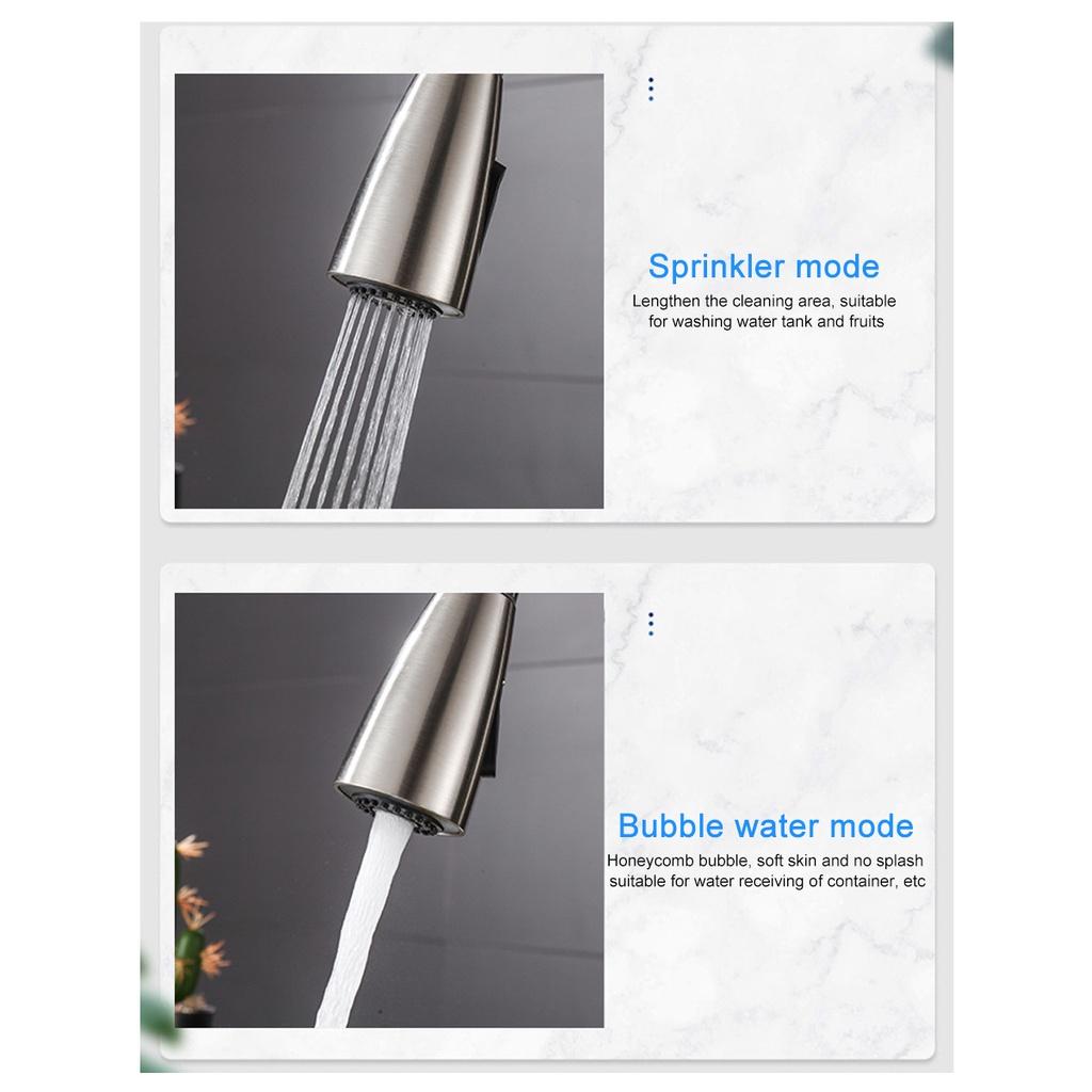 Rotatable Silver Stainless Steel Pull Out Type Faucet Sink Kitchen Water Mixer Taps Cold And Hot Water Head Nozzle New