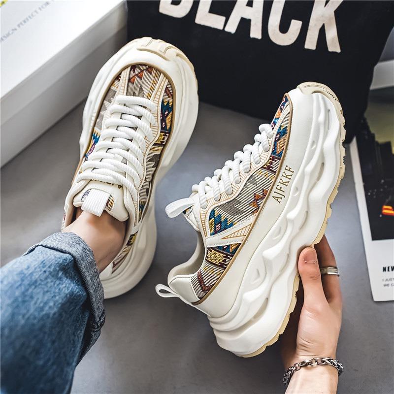 Fashion Casual Sneakers Men Original Designer Platform Shoes Men Increase Heel Hip Hop Chunky Sneakers Mens Trainers 2025 New