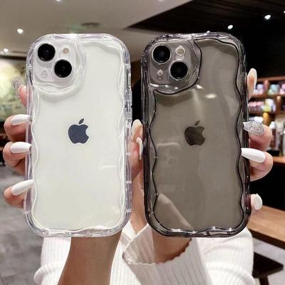 Solid Color Transparent Phone Case for iPhone 16, 15, 14 Pro Max, 13/12 Pro, 11/XS - Full Coverage Shell
