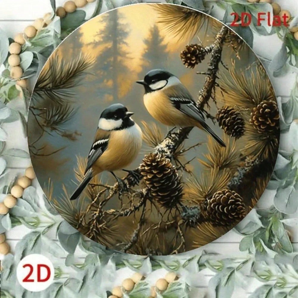 Vintage Round Metal Tin Sign Outdoor Indoor Wall Decor Home Bar 20x20 разноцветный