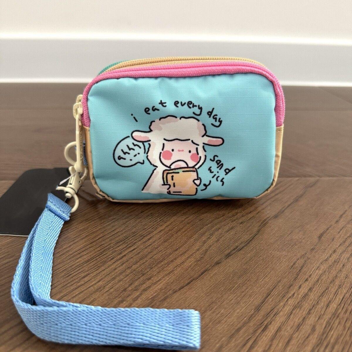 Cute Lamb Multifunctional Large Capacity Portable Handheld Sundry Storage Cosmetic Bag 1pcs