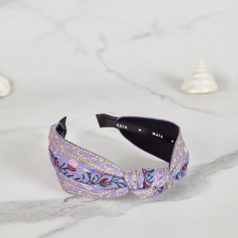 MAIA Royal Jacquard Hairband - Violet