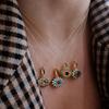 Vintage Multicolor CZ Zircon Enamel Evil Eye Pendant Necklace for Women Fashion Gold Plated Oil Drip Charm Collar Jewelry Gifts