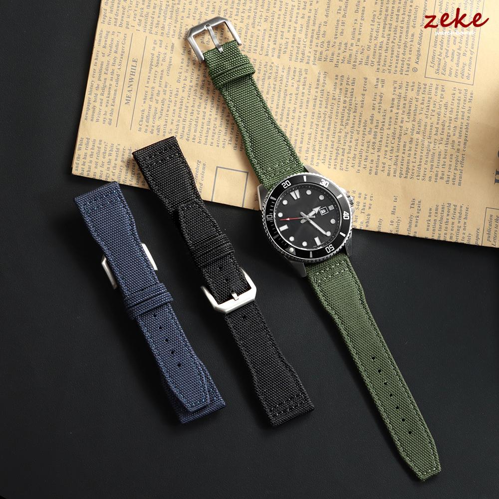 Nylon Canvas Watch Strap Cowhide Watchband 20mm 21mm 22mm for IWC Pilot Watchband Accessories for Military Watch Band Bracelets