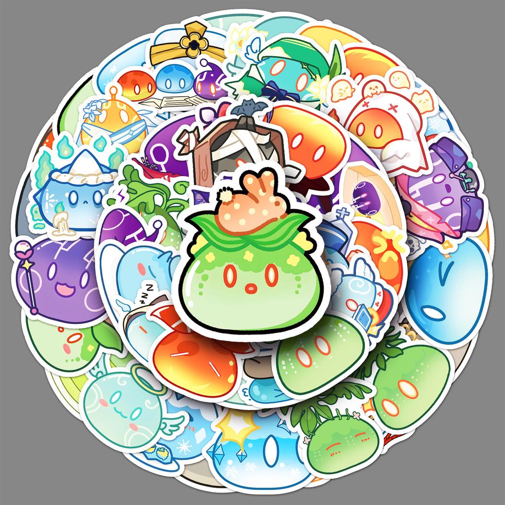 50 Q Version Graffiti Stickers Cartoon Cute Game Guka Decorative Laptop Stickers