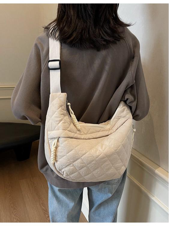 2025 Hot Style Argyle Crossbody Dumpling Bag for Women - Trendy Autumn/Winter Design