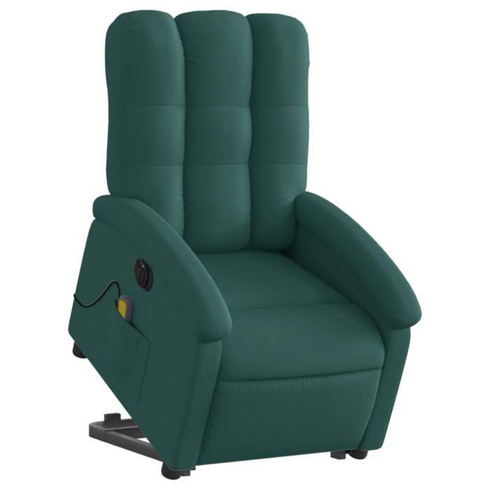 VidaXL Fauteuil Inclinable de Massage Électrique, Chaise de Relaxation avec Dossier et Repose-pied Réglables, Siège de 3204134