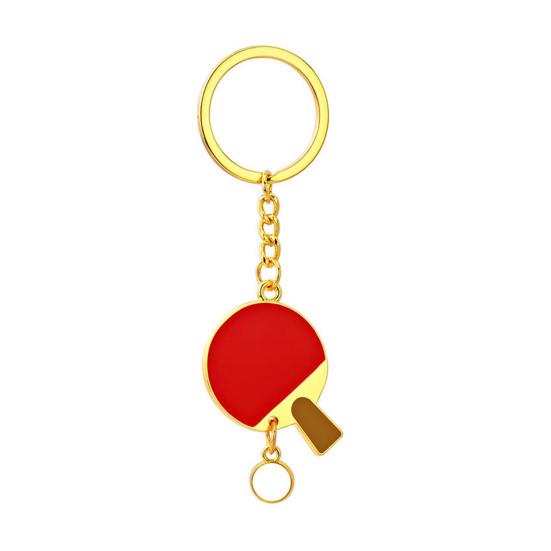 Keychain Pendant Lightweight Metal Sports Keychain Badminton Table Tennis Squash Racket Charm Key Holder
