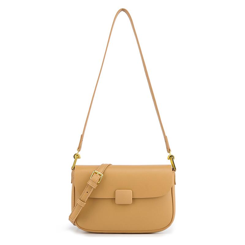 

2025 Women s Fashionable Crossbody: Stylish Solid Color Small Square Bag with High-Quality Texture хаки