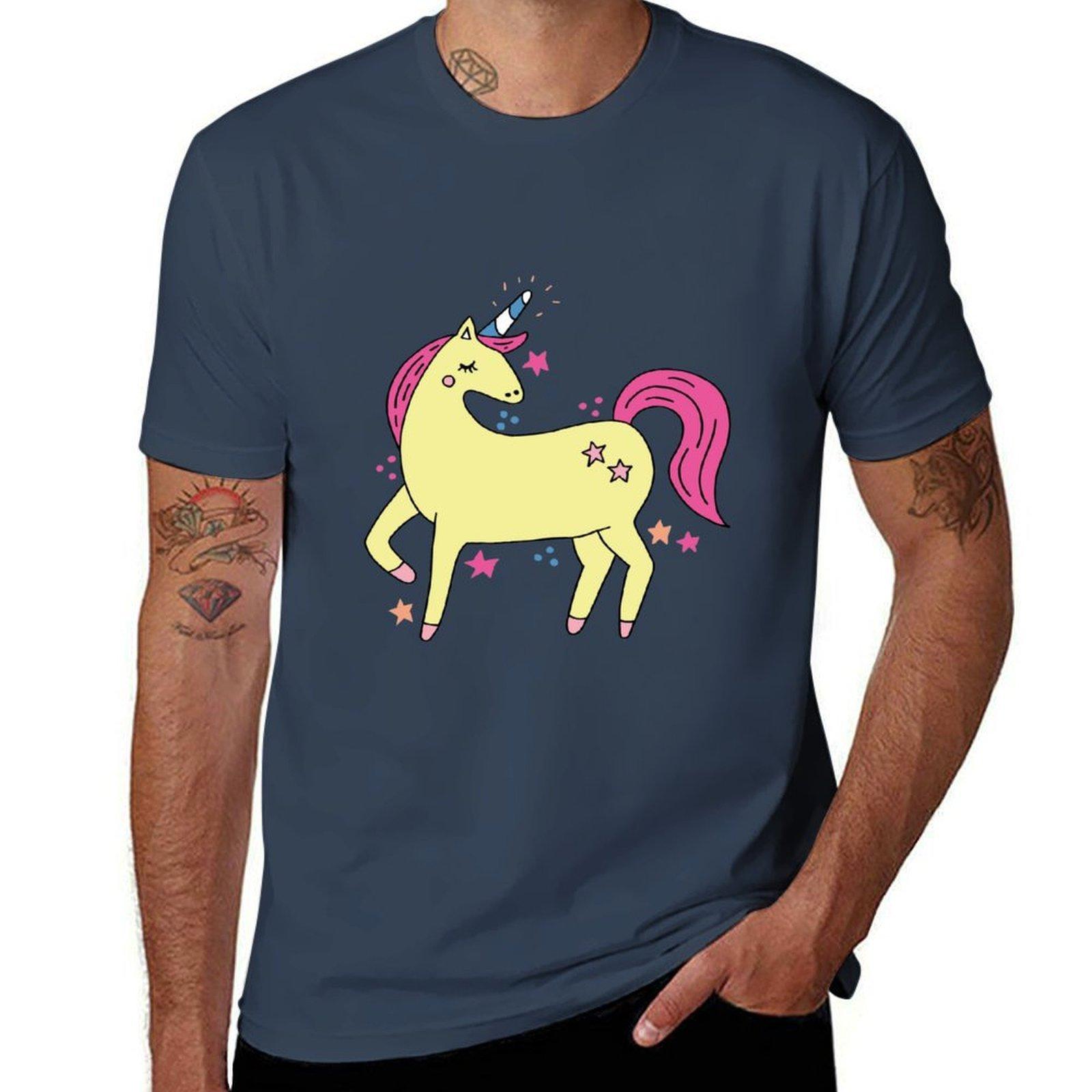 Unicorn Magical TShirt Holiday Casual Short Sleeve Top S