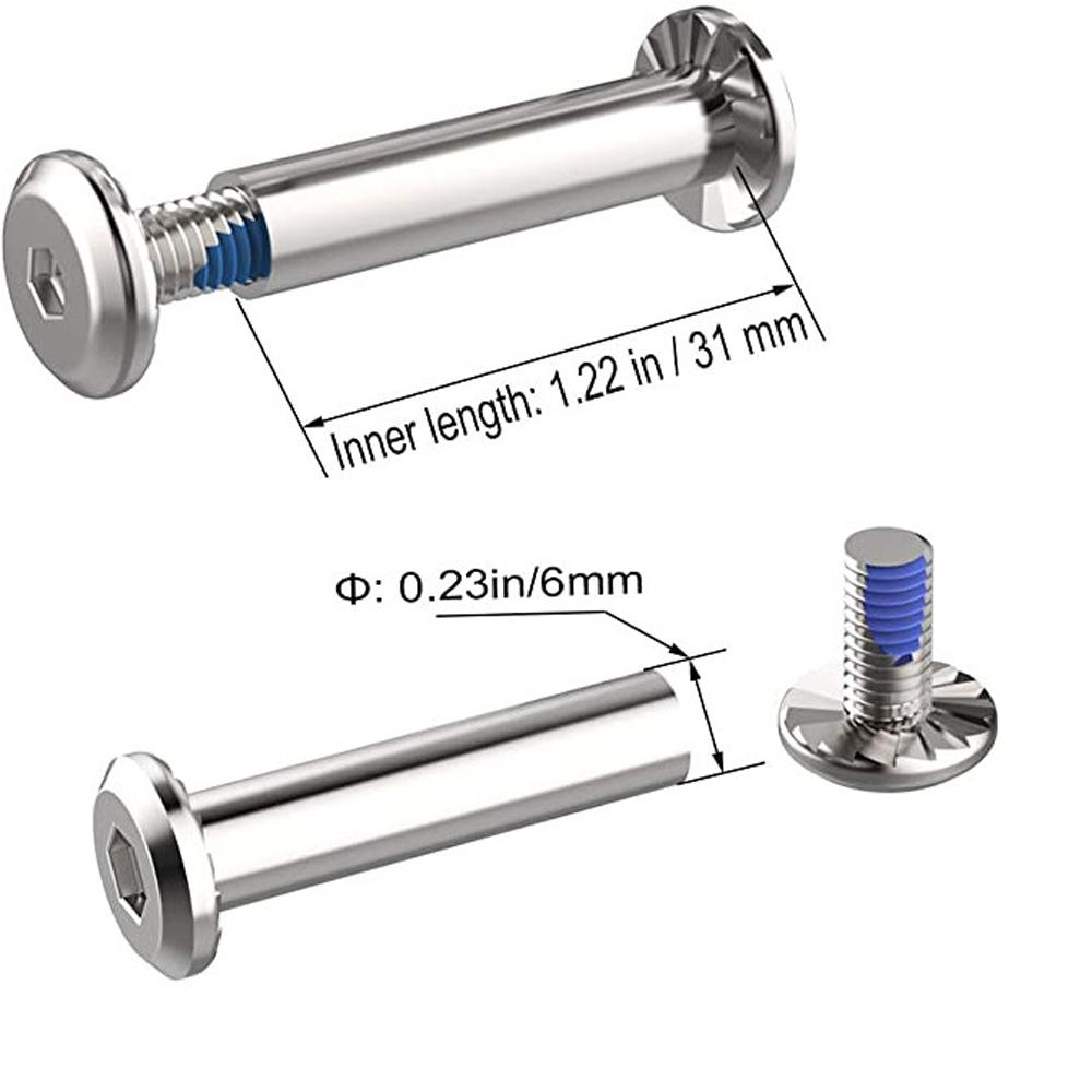 Skate Wheel Axles Skate Shoes Axles Male And Female Screws Skate Shoes Spacer Inline Skate Screw