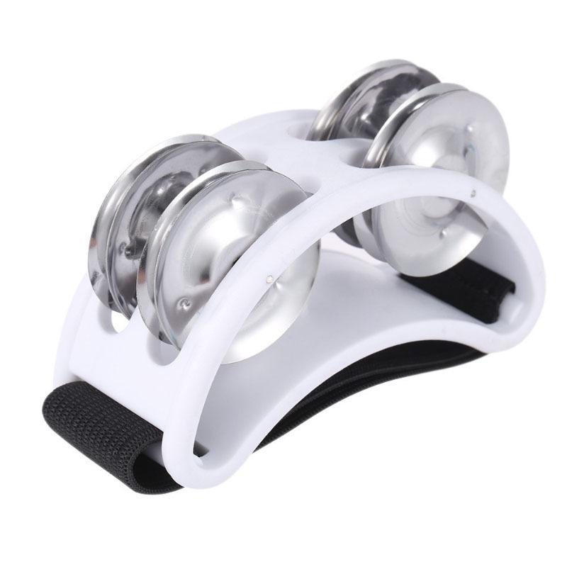 Cajon Foot Bell Tambourine - Dance Accompaniment Instrument белый