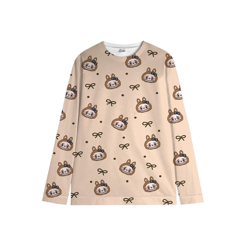 

Детская толстовка Labubu Colorful the Monsters, пуловер, мягкая, унисекс, мультяшная, для детей, мальчиков, девочек 100 белый